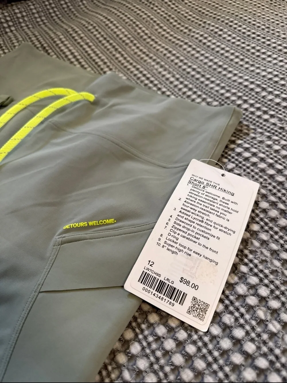 NWT Lululemon Cargo Super-High-Rise Hiking Short 8